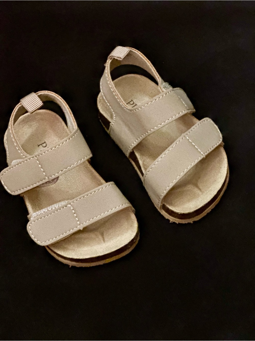 The Children's Place Beige/Taupe Kids Velcro Sandals